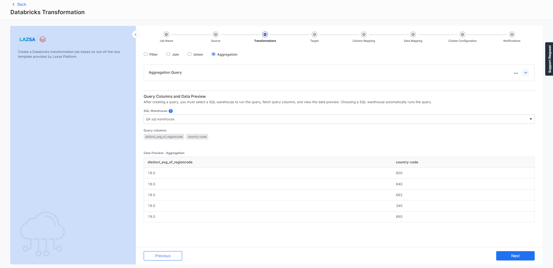 Unity Catalog Data Transformation Agrregation
